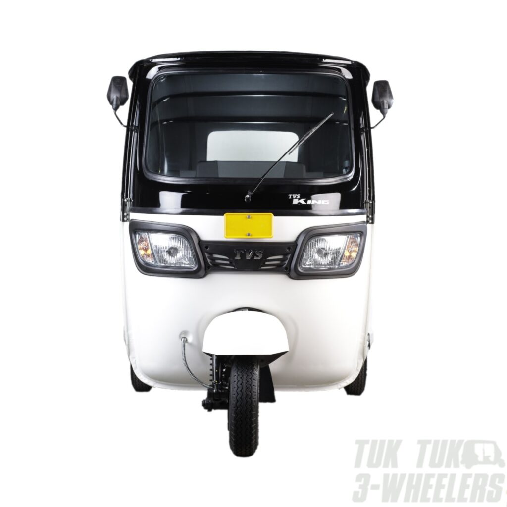 TVS King White Front View