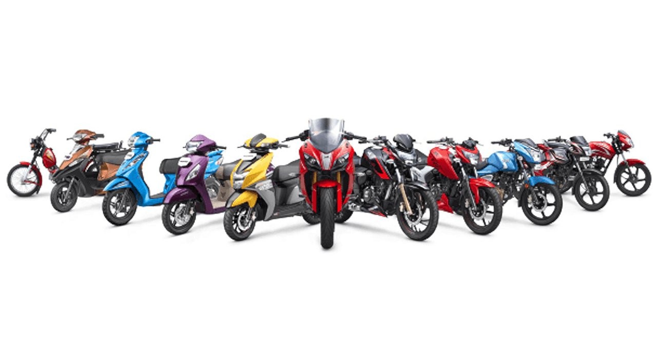 tvs motorcycles and scooters