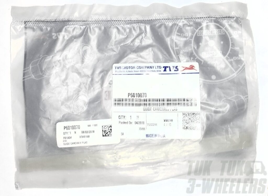 tvs xl100 camchain guide label